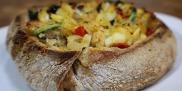 Receita de Bacalhau no Pão