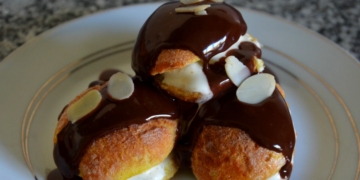 Receita de Profiteroles com Gelado de Baunilha