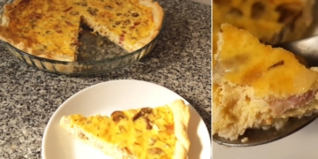 Receita da Quiche de Frango com Bacon e Cogumelos