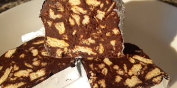 Receita do Salame de Chocolate sem ovos nem açúcar
