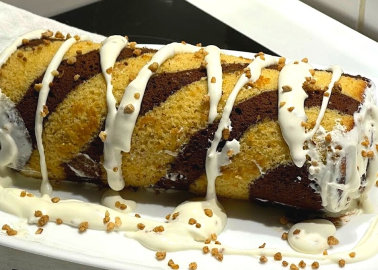 Receita da Torta Listrada com Recheio de Cream Cheese