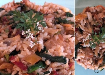 Receita do Arroz de Legumes e Alheira
