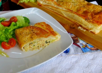 Receita fácil do Folhado de Bacalhau