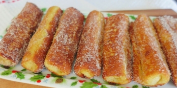 Receita de Rabanadas Recheadas com Doce de Ovos
