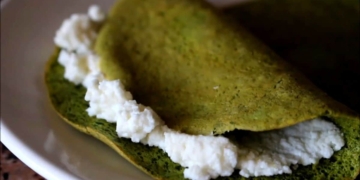 Receita de Crepes de Espinafres e Aveia 