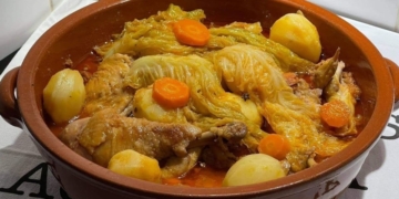 Receita do Frango do Campo com Couve Lombarda e Batata