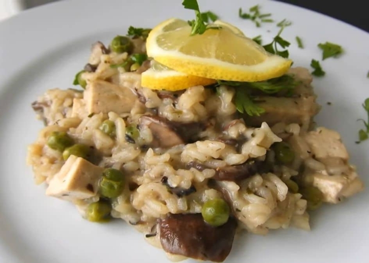 Receita de Risotto de Tofu e Cogumelos