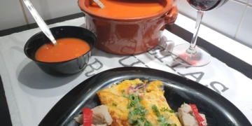 Receita da Sopa de Tomate e Omelete de Vegetais
