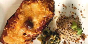 Receita de Beringela Recheada com Tomatada de Soja