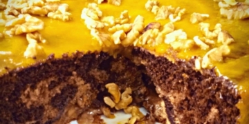 Receita do Bolo Mármore com Ovos Moles