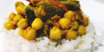 Receita de Caril de Grão com Cenoura e Cogumelos