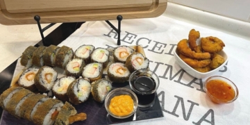Receita de Sushi Frito e de Gambas Panadas