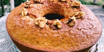 Receita do Bolo de Nozes e Limão