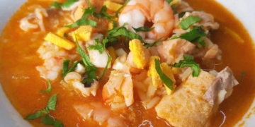 Receita de Arroz de Peixe e Marisco