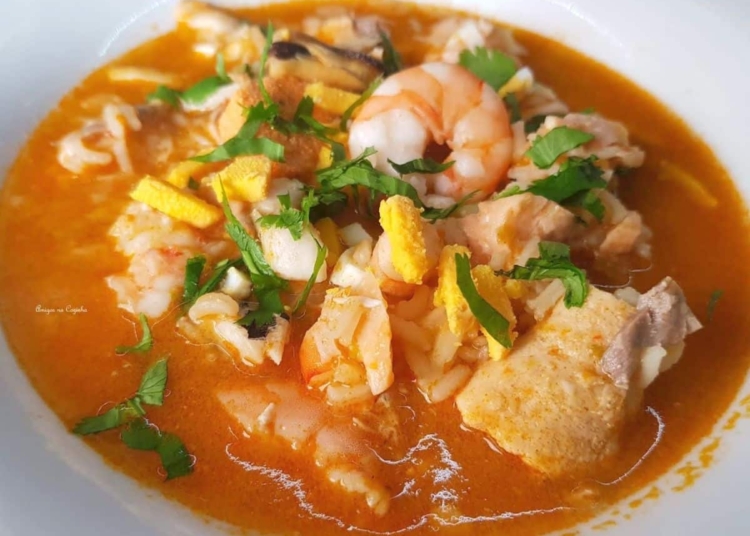 Receita de Arroz de Peixe e Marisco