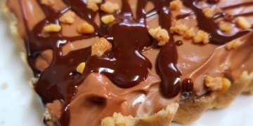 Receita de Cheesecake de Nutella com Ganache e Avelãs