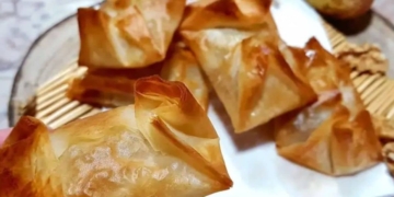 Preparação dos Folhadinhos de Queijo e Pera