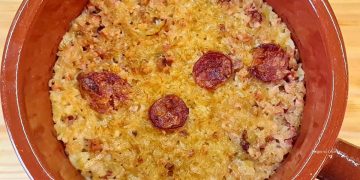 Receita do Arroz de Forno com Presunto