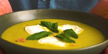 Receita do Creme de Ervilhas com Presunto