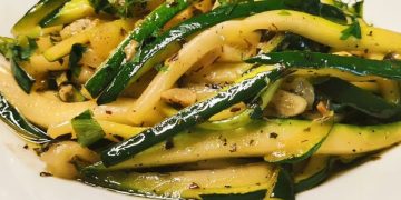 Receita de Tiras de Curgete com Orégãos
