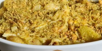 Receita de Bacalhau com Grão e Broa Aromatizada