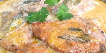 Receita de Bife com Natas pronto em 10 minutos
