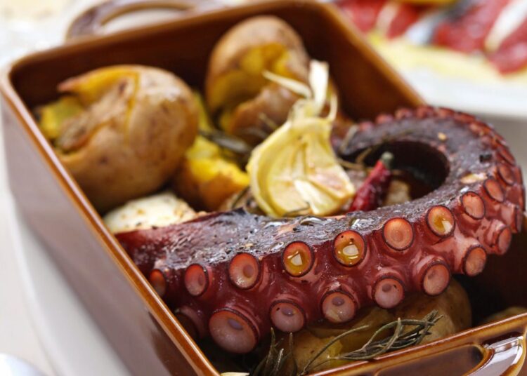 Receita de Polvo à Lagareiro para o Natal