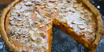 Receita da Tarte Queijada de Cenoura com Amêndoa