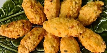 Receita dos Pastéis de Arroz com Chouriço