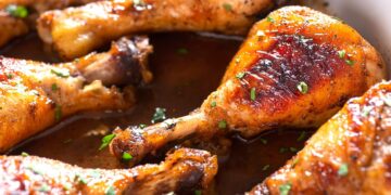 Receita das Pernas de Frango no Forno com Mel e Mostarda