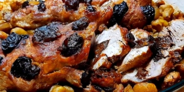 Receita dos Lombinhos de Porco com Ameixas e Castanhas