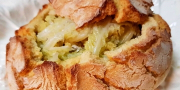 Receita de Bacalhau com Couve na Broa