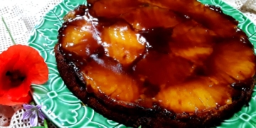 Receita do Bolo de Ananás Invertido