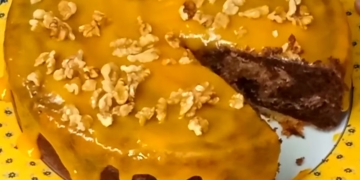 Receita do Bolo Mármore com Ovos Moles mais incrível