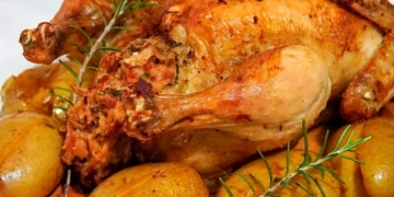 Receita de Frango Recheado com Alheira