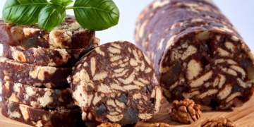 Receita de Salame de Chocolate com Pistachio  