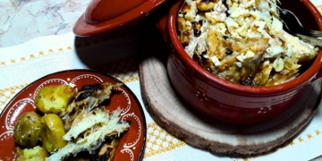 Receita simples de Batatas à Murro com Bacalhau Assado