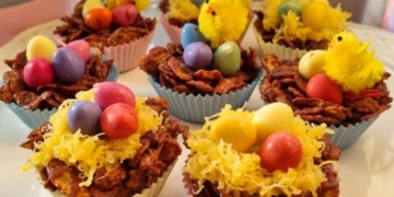 Receita dos Ninhos de Cereais com Chocolate