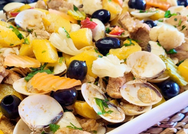 Receita de Carne de Porco à Alentejana