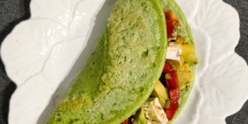 Receita da Crepioca de Espinafres
