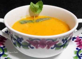 Receita do Creme de Abóbora com Hortelã