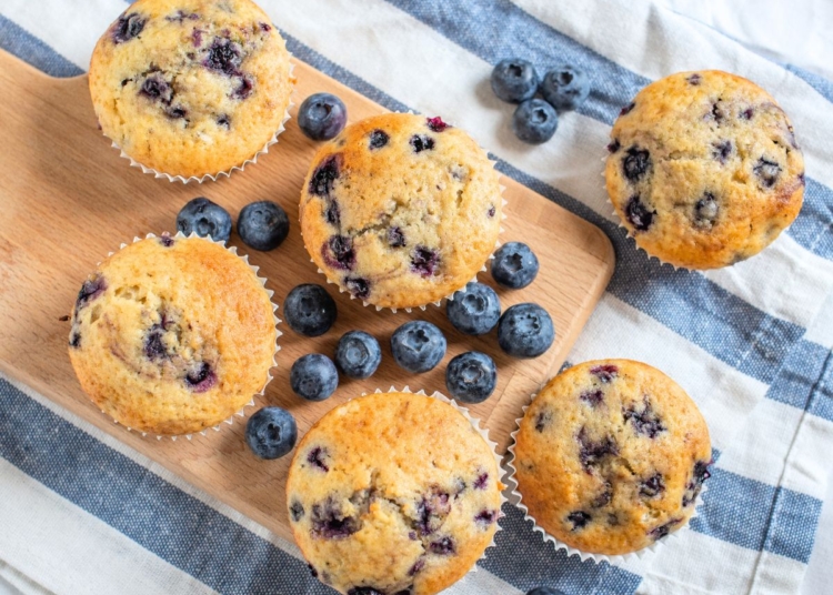 Receita dos Muffins de Mirtilos