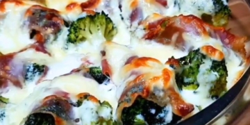 Receita dos deliciosos Brócolos Gratinados com Presunto