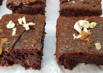 Receita dos Brownies de Abacate e Chocolate