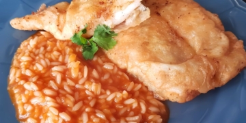Receita dos Filetes de Peixe-Galo com Arroz de Tomate super cremoso