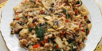 Receita das Migas de Bacalhau