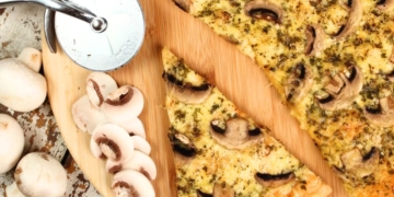 Receita da Pizza de Atum com Tomate e Cogumelos