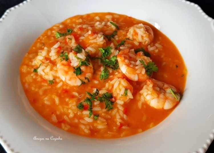 Receita do Arroz de Gambas