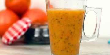 Receita saudável de Batido de Cenoura e Laranja