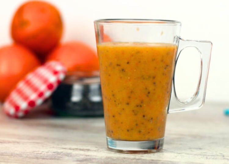 Receita saudável de Batido de Cenoura e Laranja
